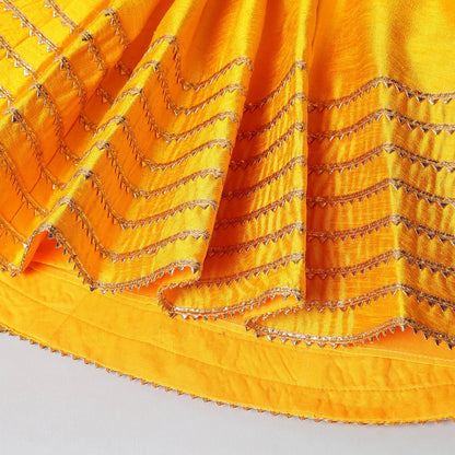 Marigold Mirror Gota Lehenga Set - BYB PREMIUM