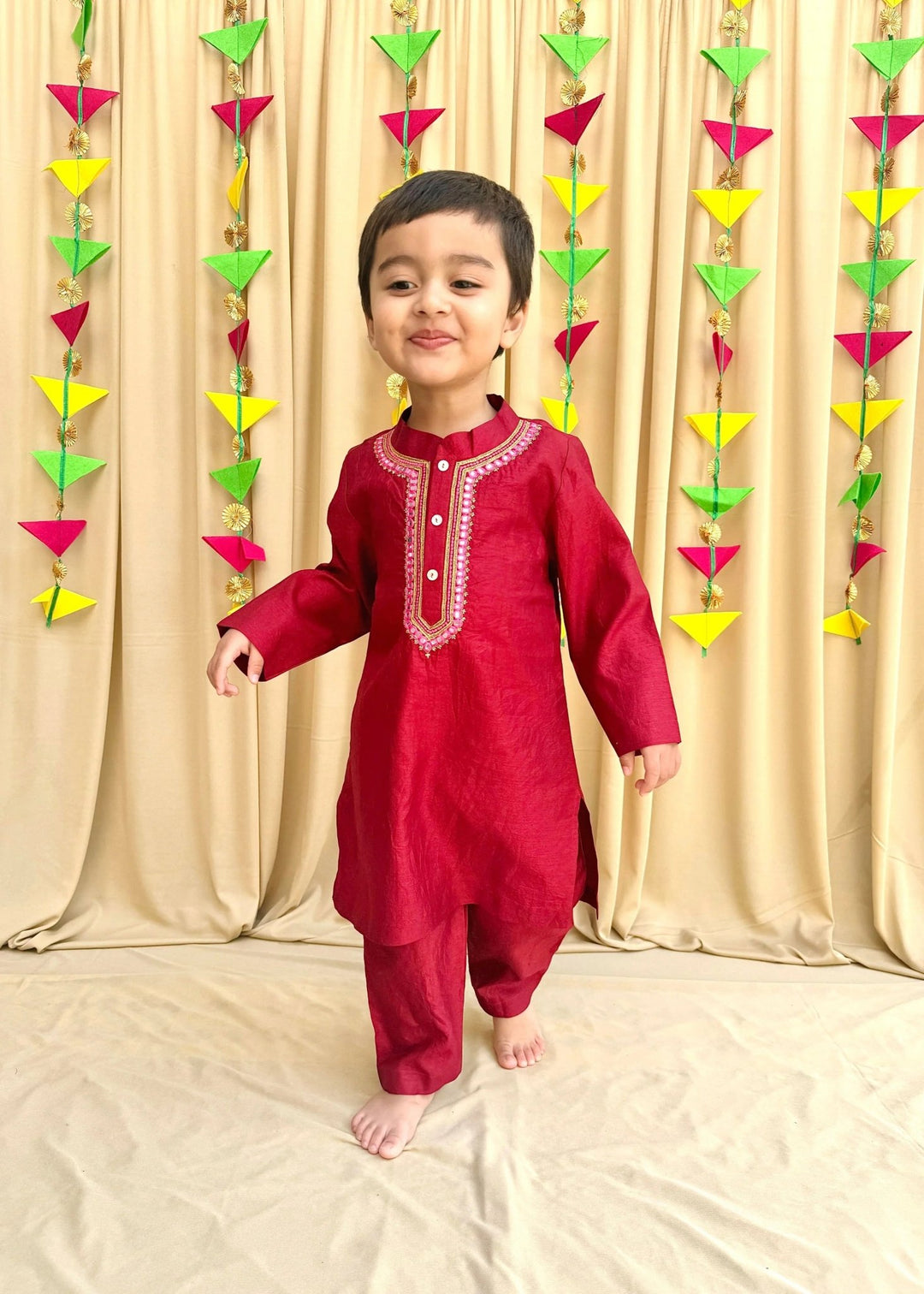 boy's ethnic kurta pajama set for wedding wear