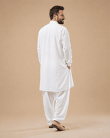 Men’s White Linen Kurta Pajama Set – Classic Summer Ethnic Wear - BYB PREMIUM