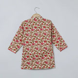 Multicolor Floral Cotton Kurta Pyjama Set for Boys - BYB PREMIUM