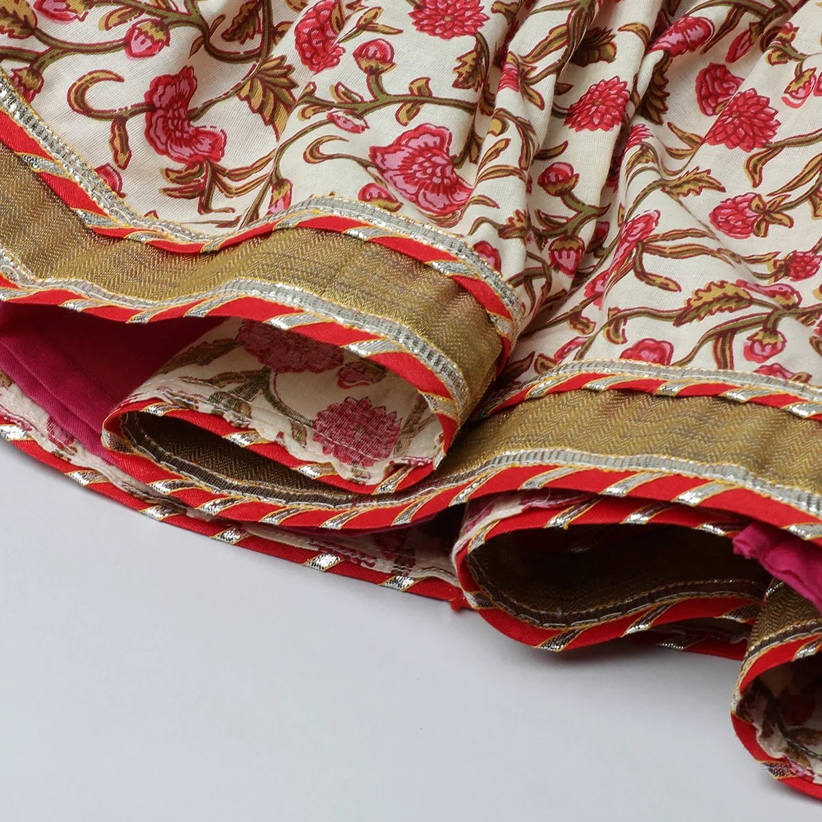 Multicolor Jaipur Floral Printed Kurti Sharara Set for Girls - BYB PREMIUM