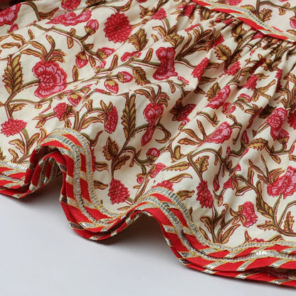 Multicolor Jaipur Floral Printed Kurti Sharara Set for Girls - BYB PREMIUM