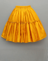 Mustard Dola Silk Hand-Embroidered Lehenga Set for Girl - BYB PREMIUM