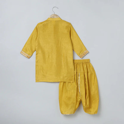 Mustard Yellow Kurta - Dhoti Set for Boys - BYB PREMIUM