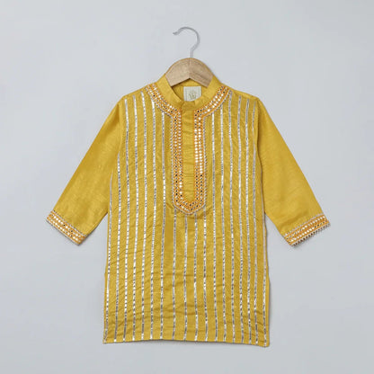 Mustard Yellow Kurta - Dhoti Set for Boys - BYB PREMIUM