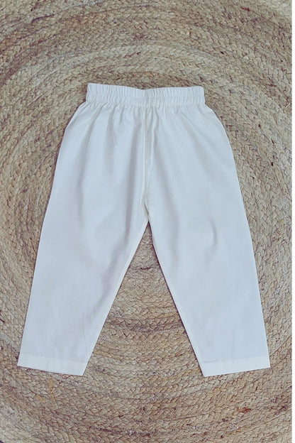 Navy Blue Linen Embroidered Kurta Set for Boys - BYB PREMIUM