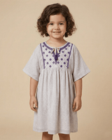 Neutral Beige Premium Cotton Dress for Girls | Soft & Comfortable Kidswear - BYB PREMIUM