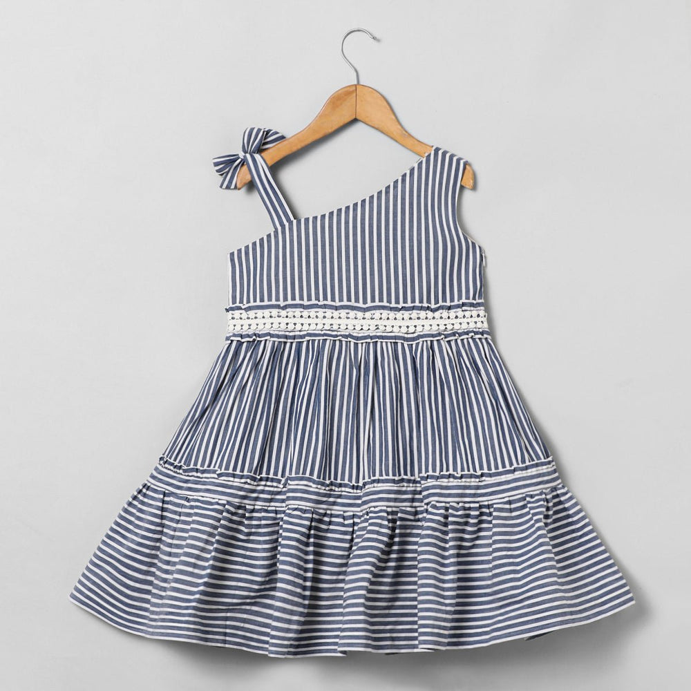 Off Shoulder Striper Dress - BYB PREMIUM