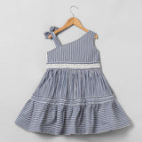 Off Shoulder Striper Dress - BYB PREMIUM