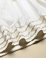 Off White Chanderi Silk Anarkali Dress for Girls with Dupatta - BYB PREMIUM