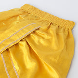Off-White Cotton Kurta Dhoti Set for Babies with Moti & Gota Work - BYB PREMIUM