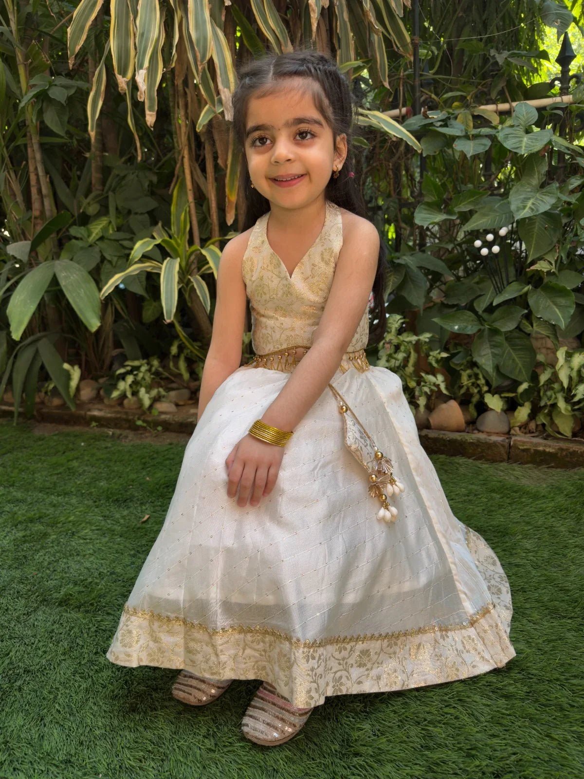 Girls ethnic lehenga set for wedding celebrations
