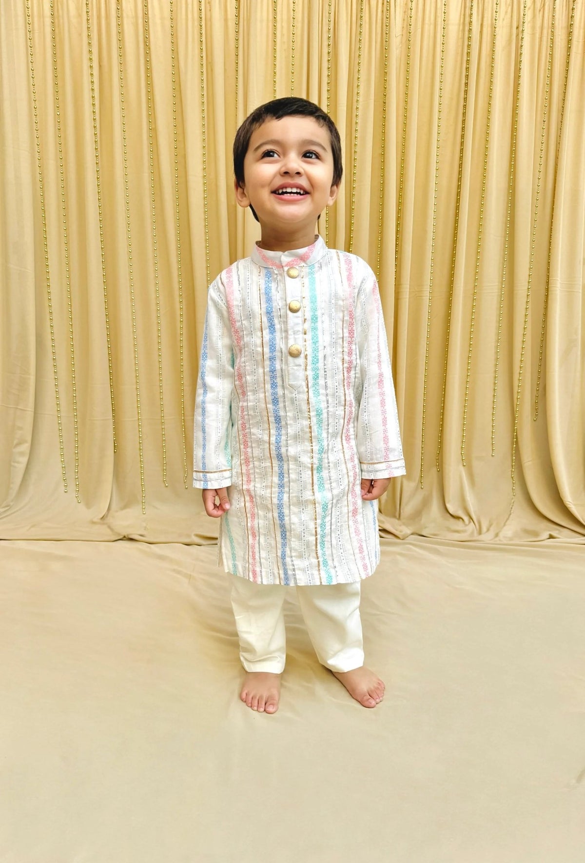 Off   white kurta pyjama set   byb premium