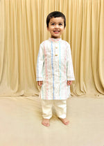 Load image into Gallery viewer, Off - white Kurta Pyjama Set - BYB PREMIUM
