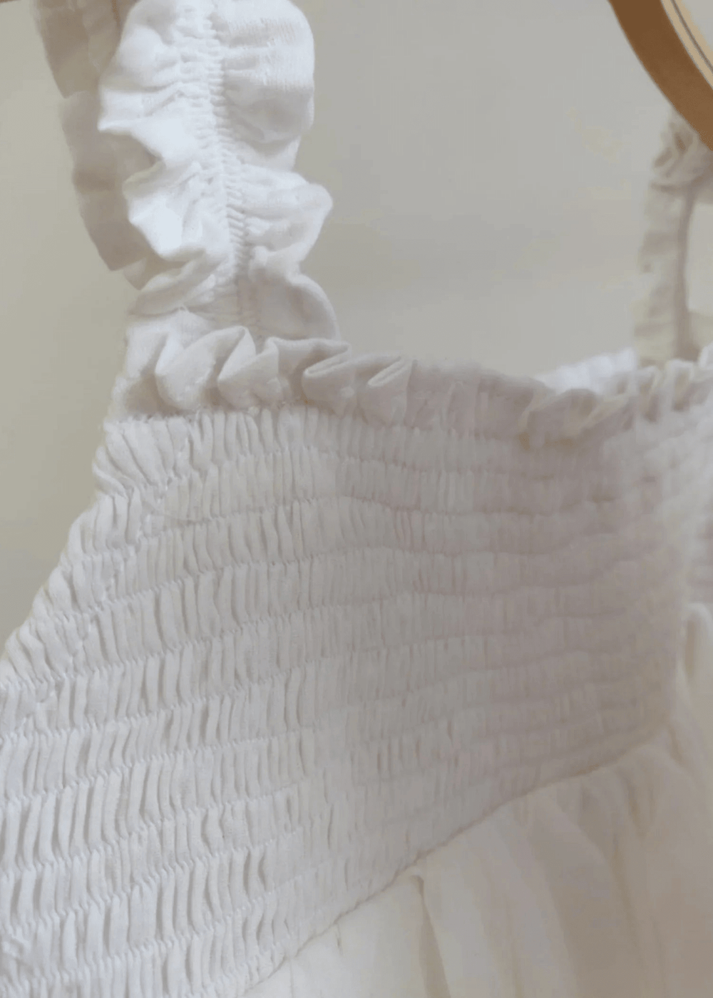 Off-White Mul Mul Cotton Dress with Lavender Linen Embroidered Shrug for Baby Girls - BYB PREMIUM