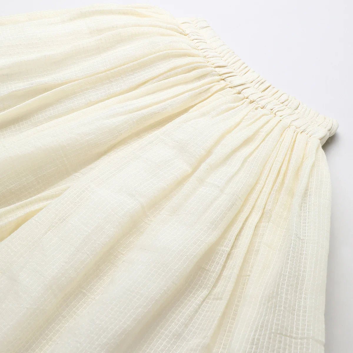 Off white pure doria cotton mayurpankh pearls embroidery with plazo set   byb premium