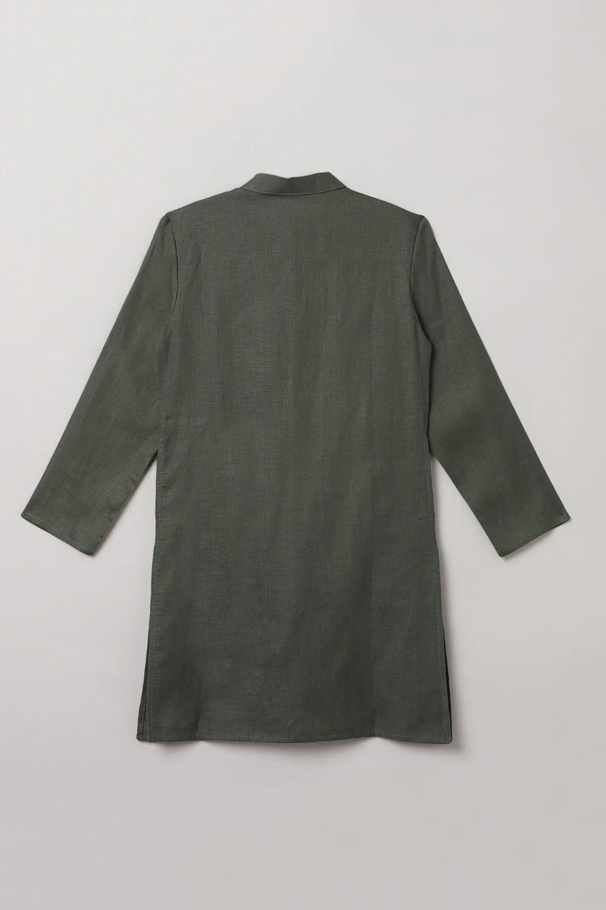 Olive green kurta pajama set   byb premium