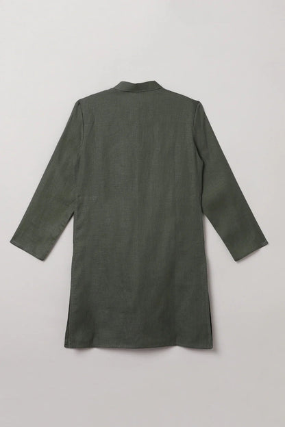 Olive Green Kurta Pajama Set - BYB PREMIUM