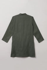 Olive Green Kurta Pajama Set - BYB PREMIUM