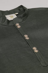 Olive Green Kurta Pajama Set - BYB PREMIUM