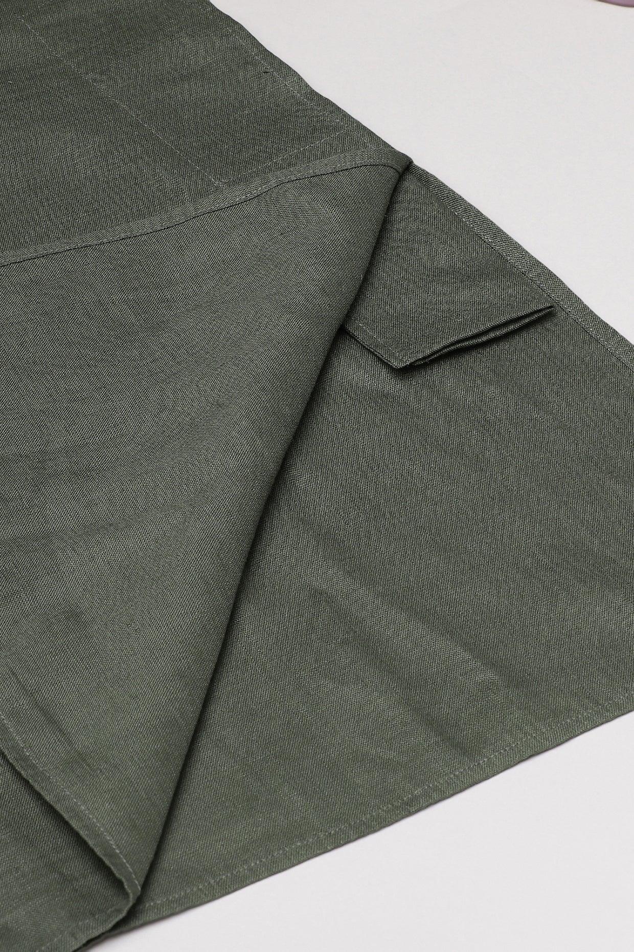 Olive Green Kurta Pajama Set - BYB PREMIUM