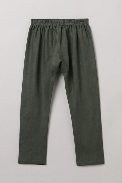 Olive Green Kurta Pajama Set - BYB PREMIUM