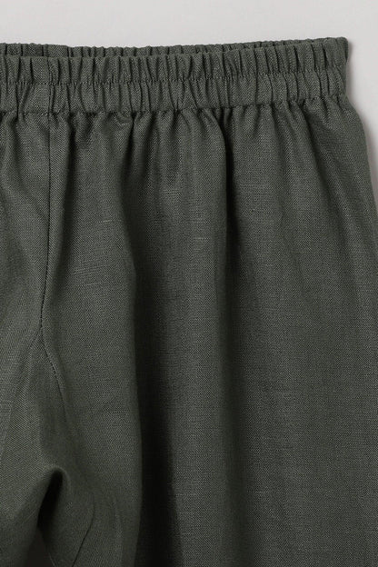 Olive Green Kurta Pajama Set - BYB PREMIUM