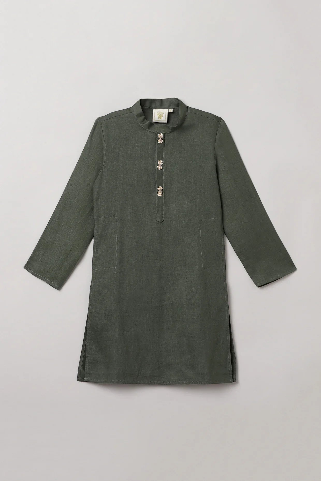 Olive Green Kurta Pajama Set - BYB PREMIUM