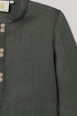 Olive Green Kurta Pajama Set - BYB PREMIUM
