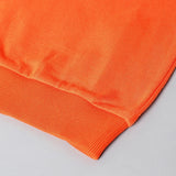 Orange Cotton Boys Hooded Sweatshirt with Sequin Text - BYB PREMIUM
