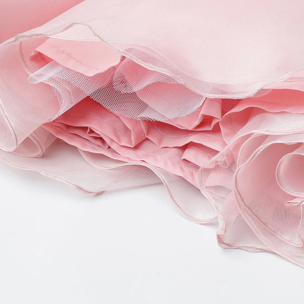 Pastel Pink & White Embroidered Lehenga Choli Set for Girls - BYB PREMIUM