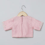 Load image into Gallery viewer, Pastel Pink &amp; White Embroidered Lehenga Choli Set for Girls - BYB PREMIUM
