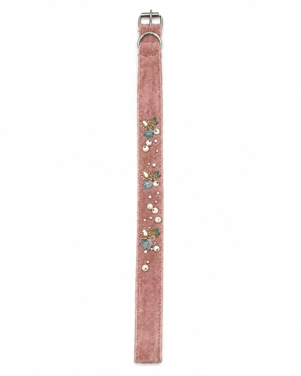 Pink Designer Dog Collar with Pearls & Charms | Luxury Pet Accessory - BYB PREMIUM