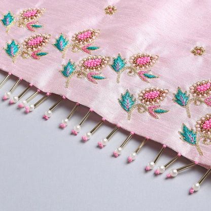 Pink Embroidered Lehenga Set for Girls - BYB PREMIUM