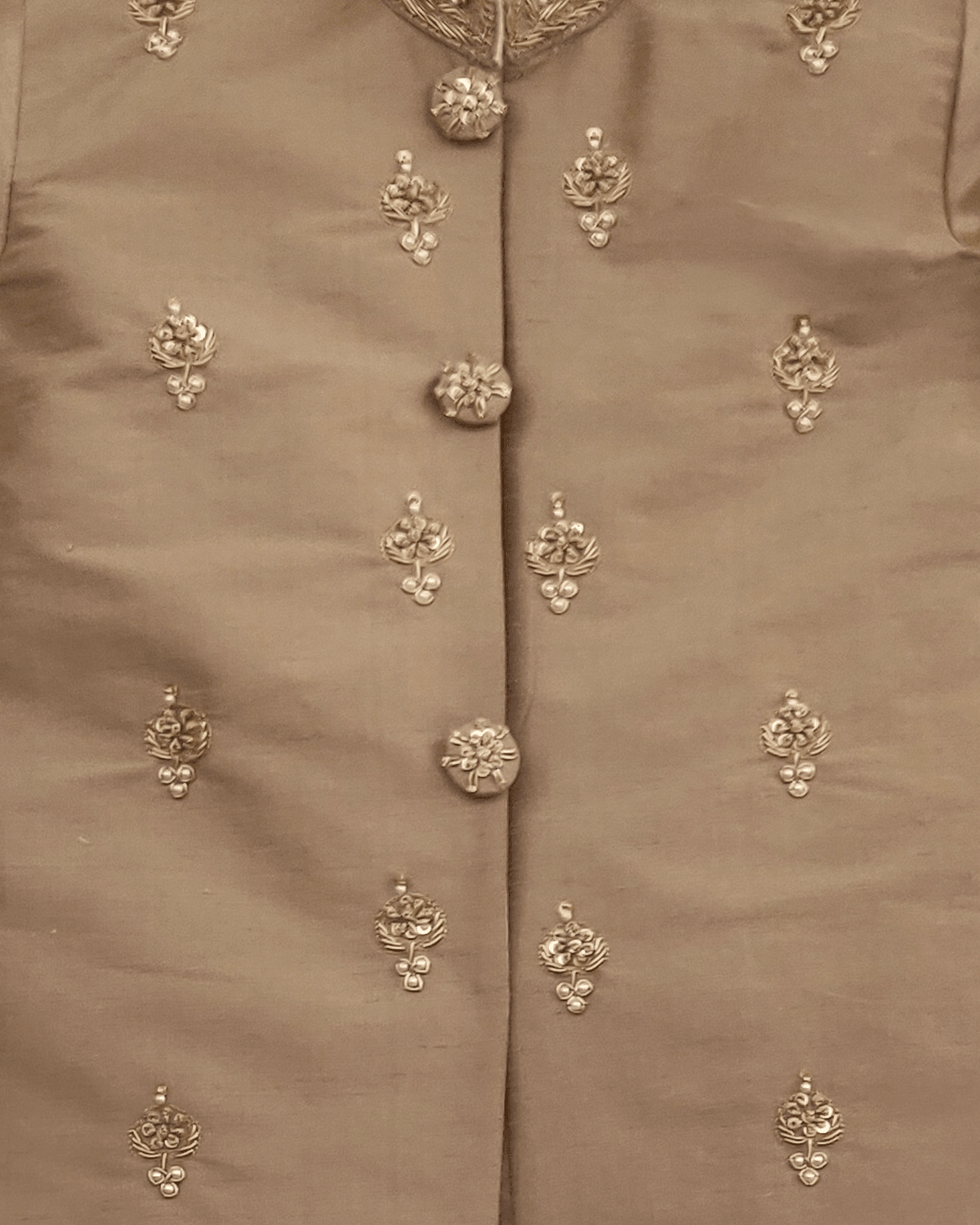 Pure silk kurta & viscose chanderi dhoti set for babies with zardozi embroidery   byb premium