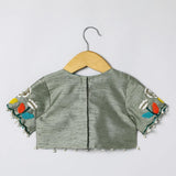 Raw Silk Top and Skirt with Full Hand Bead Embroidery - BYB PREMIUM