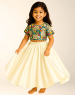 Load image into Gallery viewer, Raw Silk Top and Skirt with Full Hand Bead Embroidery - BYB PREMIUM
