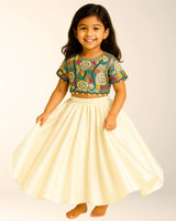 Raw Silk Top and Skirt with Full Hand Bead Embroidery - BYB PREMIUM