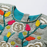 Raw Silk Top and Skirt with Full Hand Bead Embroidery - BYB PREMIUM