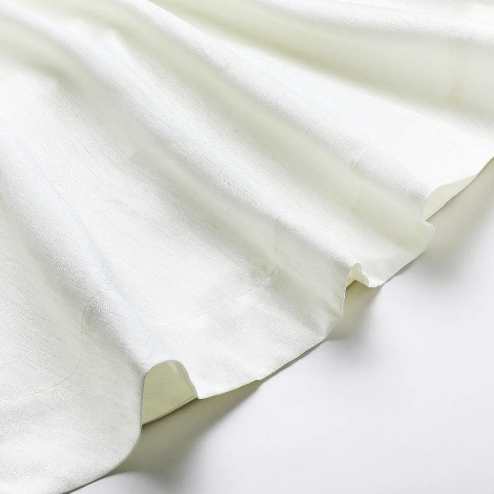 Raw Silk Top and Skirt with Full Hand Bead Embroidery - BYB PREMIUM