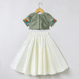 Raw Silk Top and Skirt with Full Hand Bead Embroidery - BYB PREMIUM