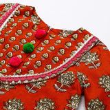Red Cotton Kurta Dhoti Set for Girls with Gota Work - BYB PREMIUM