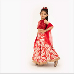 Load image into Gallery viewer, Red &amp; Ivory Floral Lehenga Set - BYB PREMIUM
