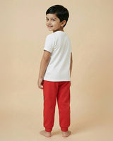 Red Premium Cotton Kids Jogger Pants - BYB PREMIUM
