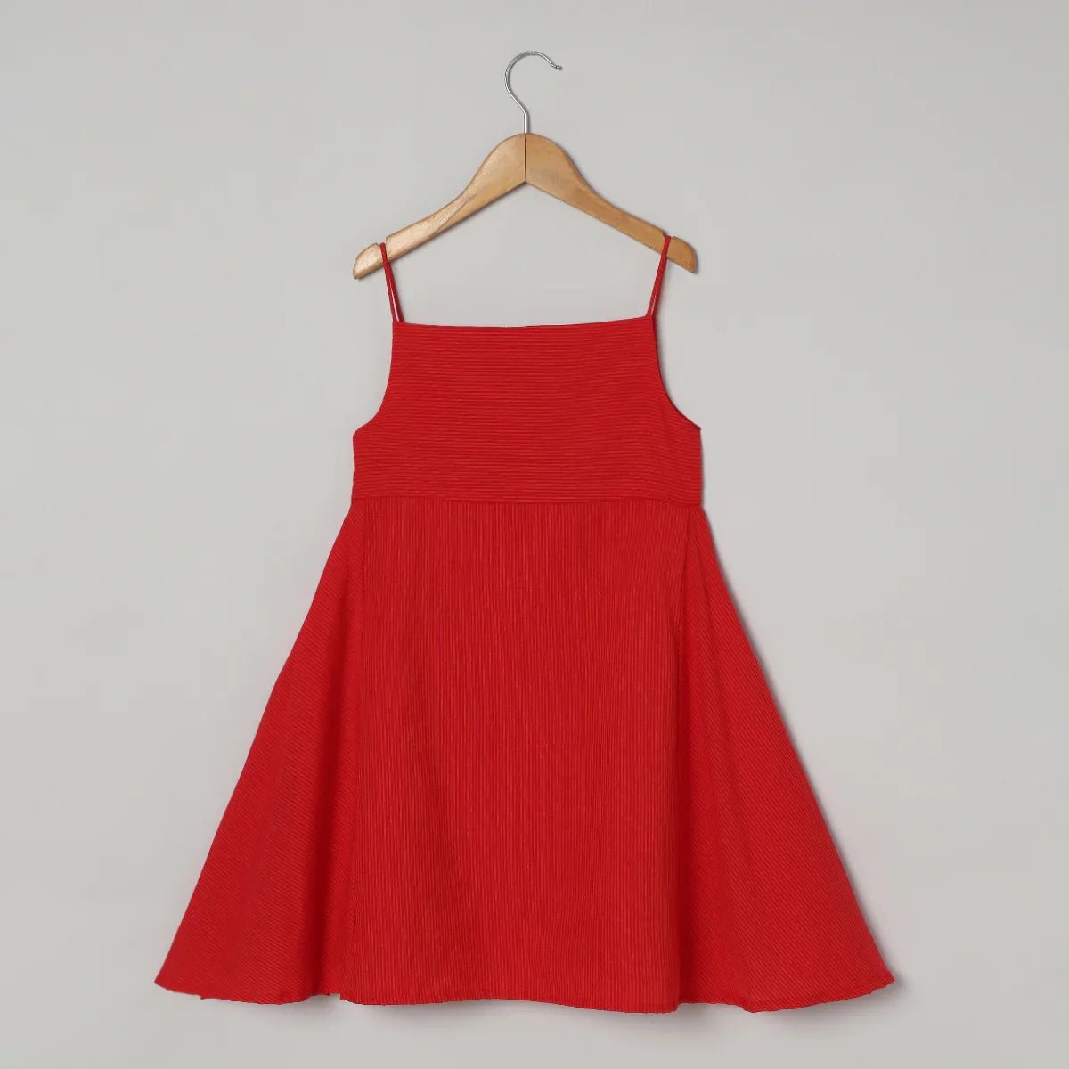 Red Striped Cotton Dress - BYB PREMIUM
