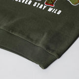 Roar Mode Reversible Sequin Dino Sweatshirt – Olive Green - BYB PREMIUM