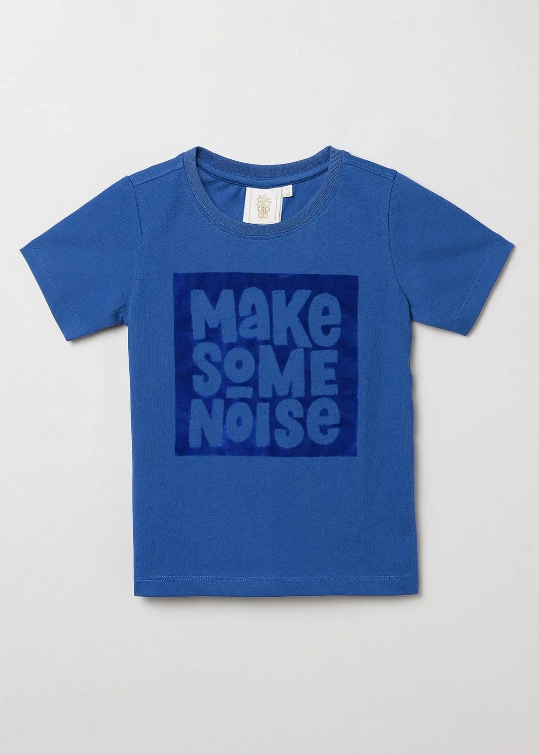 Royal Blue Cotton “Make Some Noise” Sequin T-Shirt for Boys - BYB PREMIUM
