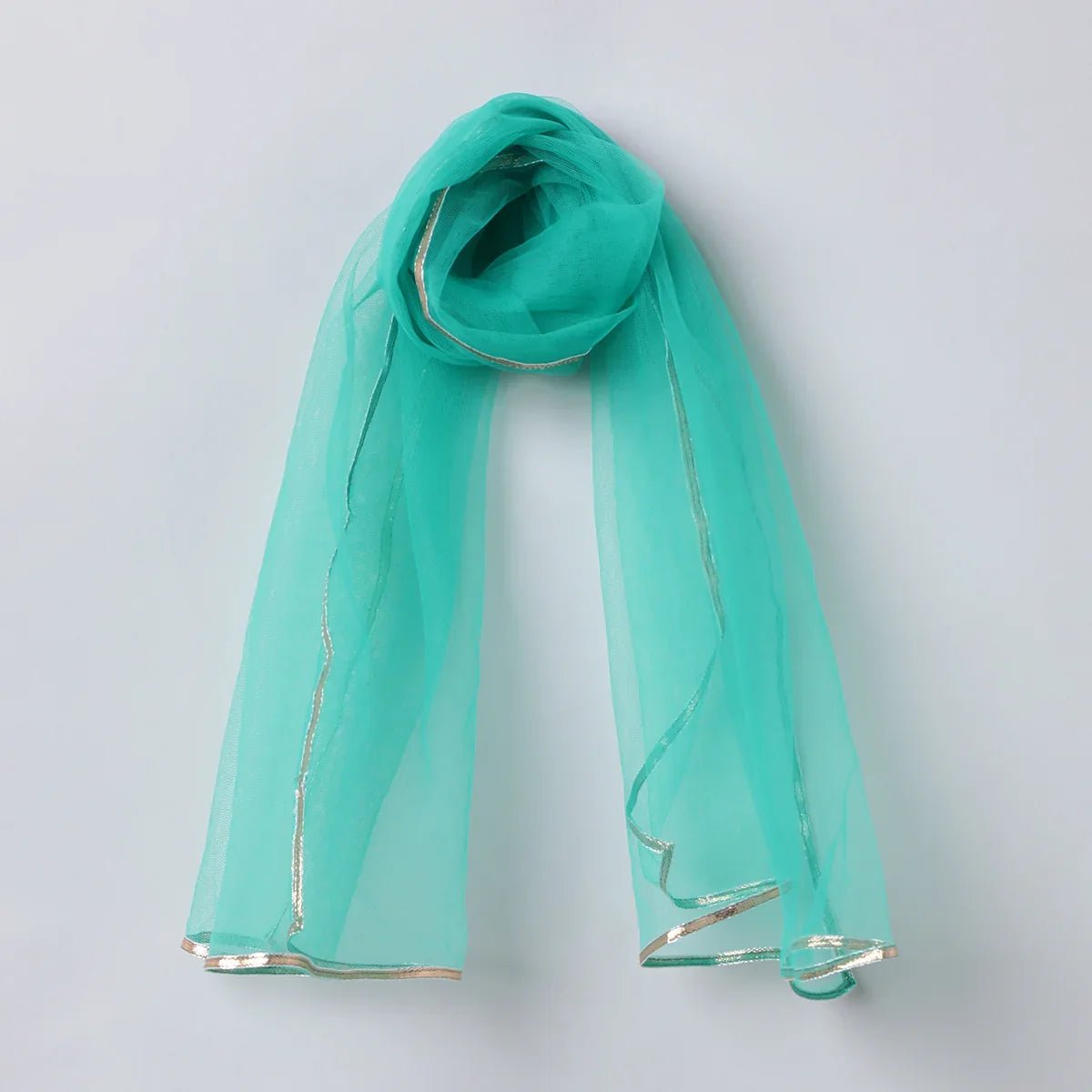 Royal Blue & Green Embroidered Lehenga Choli Set for Girls - BYB PREMIUM