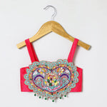 Load image into Gallery viewer, Tussar Silk Fully Hand - Embroidered Top and Skirt Set (Copy) - BYB PREMIUM
