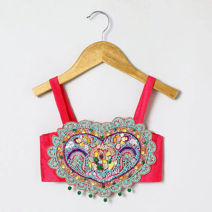 Tussar Silk Fully Hand - Embroidered Top and Skirt Set (Copy) - BYB PREMIUM